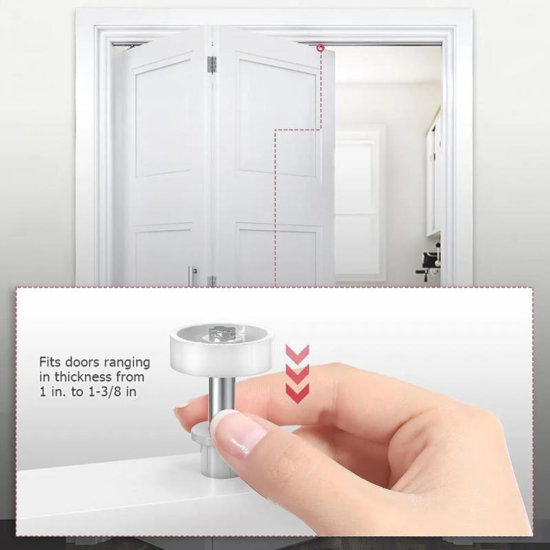 Description Picture 5 of item4PCS New Top Guide Wheel Pivot Hinge Nylon Plastic Repair Parts Rust-resistant White Hardware Bifold Cabinet Door Closets