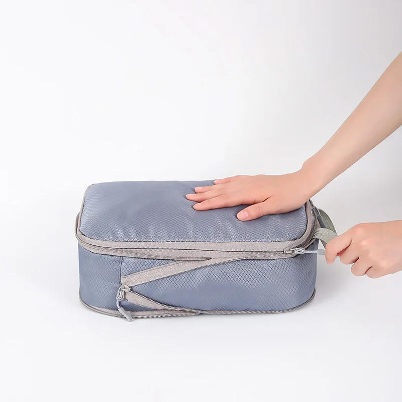 Description Picture 6 of item4Pcs Travel Compression Packing Cubes Bag Portable Suitcase Clothes Organizers Waterproof Luggage Storage Cases Drawer Bags