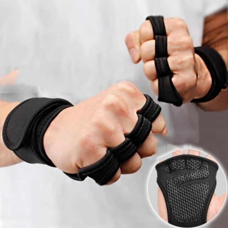 Description Picture 2 of itemWeight Lifting Training Gloves for Women Men Fitness Sports Body Building Gymnastics Grips Gym Hand Palm Wrist Protector Gloves