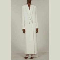 White A-Line Women Blazer Lengthening Lapel Double Breasted Formal Prom Custom Made Jacket 1 Piece Saudi Arabia Dress