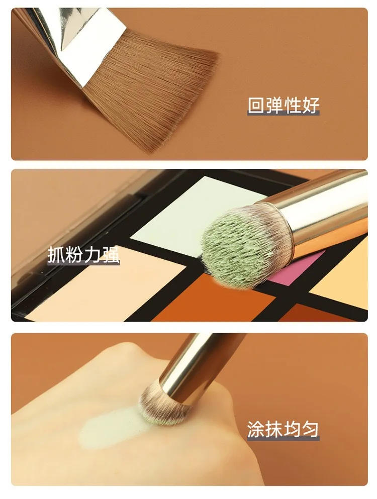 Description Picture 5 of itemMakeup Brushes Foundation Concealer Angled Seamless Cover Synthetic Dark Circle Liquid Cream Cosmetics Contour Brush Beauty Tool
