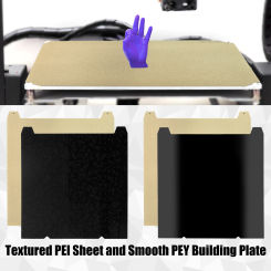 3D Printer PEY/PEO Building Plate Smooth Double Sided Spring Steel Print Bed Reusable 3D Printer Platforms for 5 S1 3D Printer