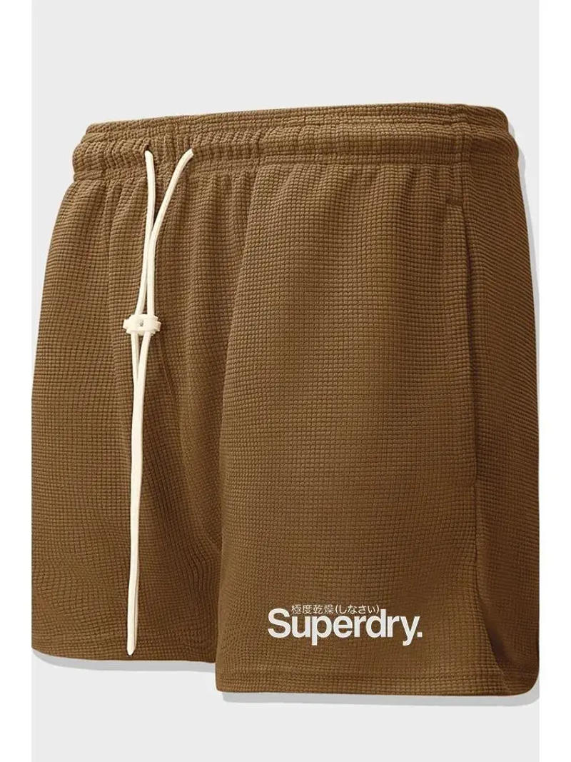 Description Picture 5 of itemMen's new Waffle shorts Running Fitness Sports Shorts Wicks sweat Breathable High quality shorts Swimming beach shorts Summer