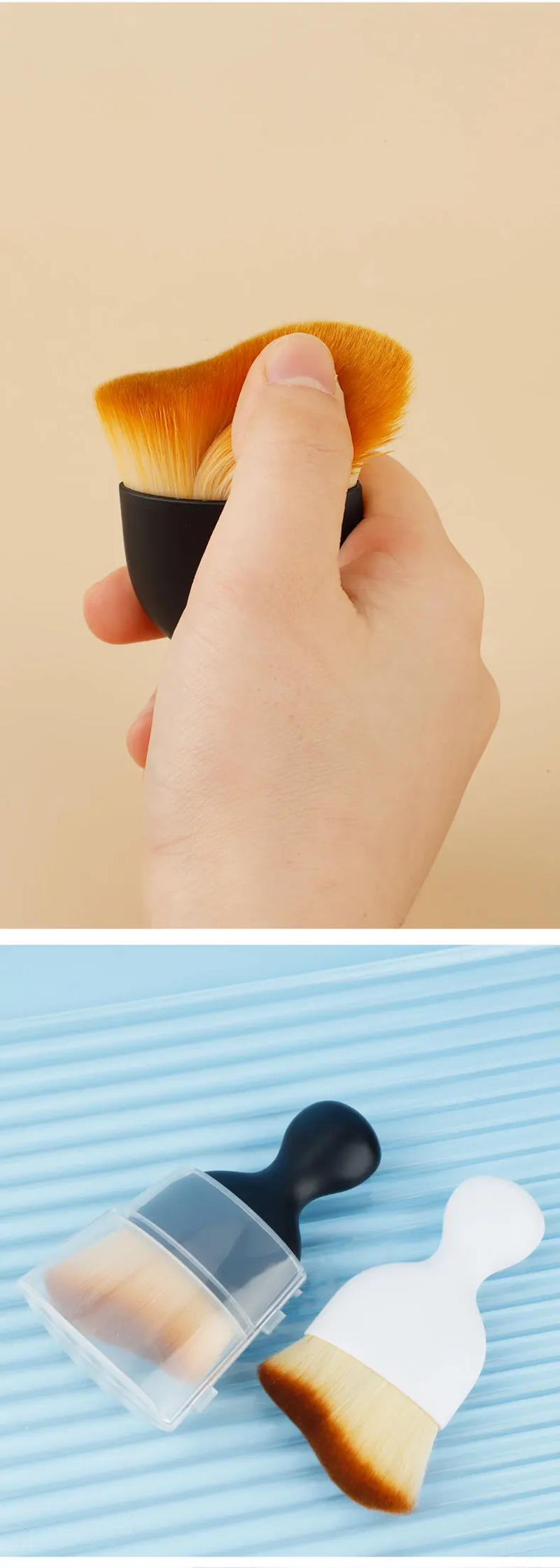 Description Picture 6 of itemFoundation Makeup Brush Base Black S Shape Synthetic Fiber High Quality Curved Blush Powder Blendeing Face Make Up Tools Women