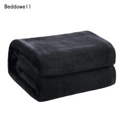 Spring Winter Winter Flannel Blanket Fluffy Warm Soft Sofa Cover Bedspread Solid Blue Black Coral Fleece Plush Blankets For Beds