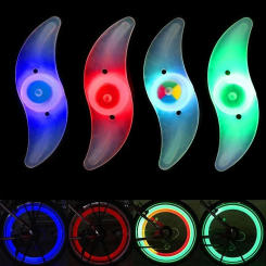 Bicycle Wheel Spoke Light 3 Mode LED Neon Waterproof Bike Safety Warning Light Easy To Install Bicycle Accessories with Battery