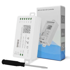 WS2812B WS2811 SP801E WIFI Art-Net LED Strip Light  Pixels Controller  Wireless Control Matrix Panel Module DC5V-24V