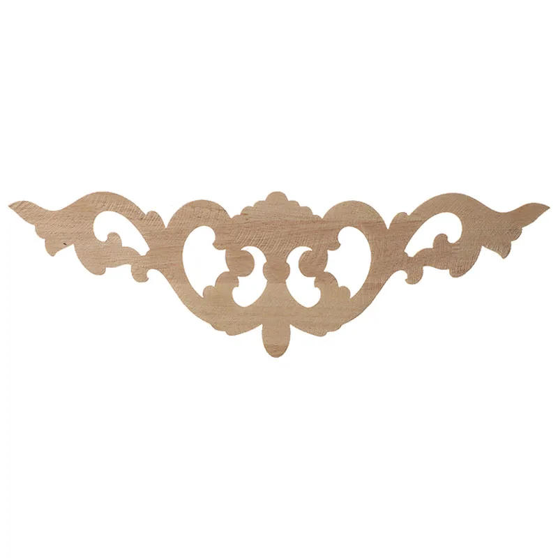 Description Picture 4 of itemWood Carving Natural Wood Appliques Door Furniture Cabinet Decorative Unpainted Wooden Mouldings Decal Vintage Home Decor
