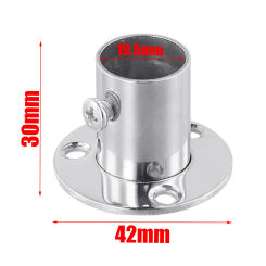 Rail Rod Pole Steel Wardrobe Bracket Flange Pc Socket End Support Stainless Steel Wardrobe Bracket Glossy Socket Towel Bar