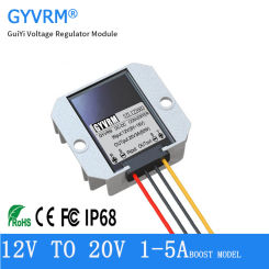 GYVRM 12V to 20V 5A 100W Voltage Booster DC Converter Step Up Regulator 12 Volt TO 20 Volt 5A mp Car Power Supply CE RoHS