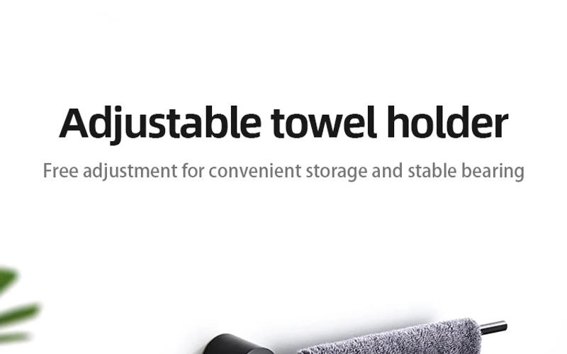 Description Picture 2 of item50cm Aluminum Towel Hanger Free-Punch Wall Mounted Towel Rack Bathroom Towel Bar Holder Adjustable Bathroom Accessories