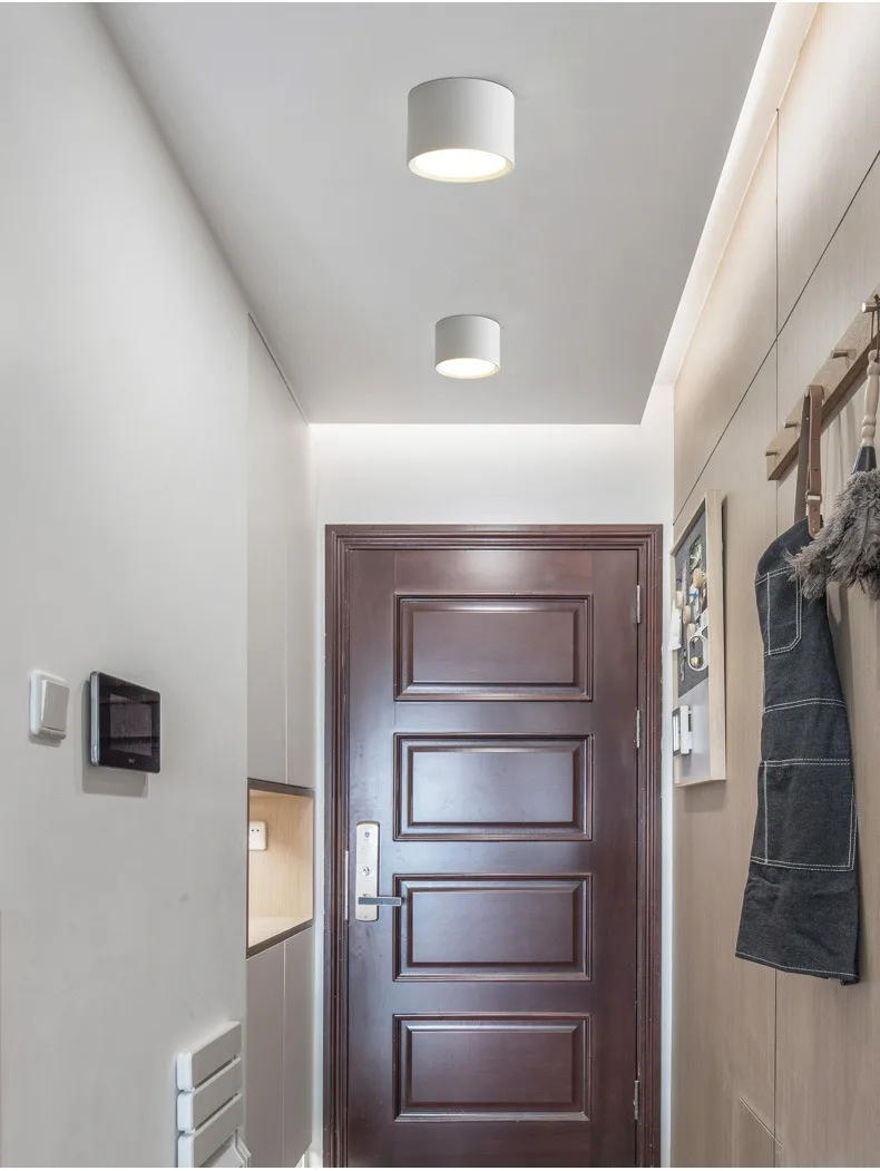 Description Picture 2 of itemNordic Round Surface Mounted Downlight Led Small Ceiling Light Spotlight Hallway Entrance Light Aisle Light Indoor Lighting