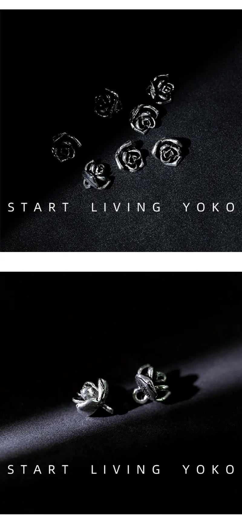 Description Picture 3 of itemRetro Silver Rose Flower Metal Buttons For Shirt Cardigan Coat Decorative Crafts Clothing Diy Supplies Sewing Accessories 10pcs