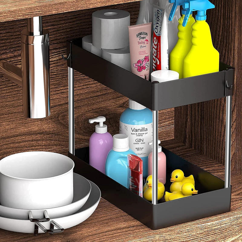 Description Picture 3 of item2 Tier Under Sink Organizer Drawer Organizers Storage Rack Kitchen Organizer Cabinet Organizer Storage Holder Kitchen Spice Rack