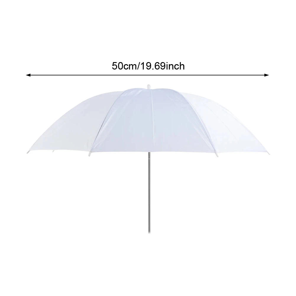 Description Picture 4 of item20inch Photo Studio Lighting Flash Translucent White Shooting Daylight Reflector Foldable Soft Umbrella For Photography