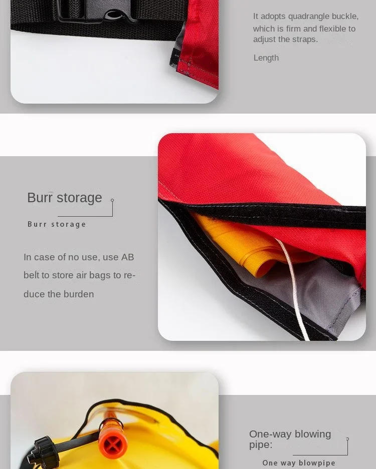 Description Picture 5 of itemAdult Portable Professional Automatic Inflatable Fishing Life Jacket, High Buoyancy Life Belt Swimming Life Ring