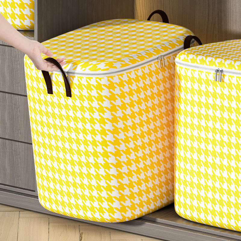 Description Picture 4 of item1pc Large Capacity Clothes Storage Bag,Four colors,Foldable Dustproof Bag,Handle Folding,Clothes,Blankets,Toys Storage