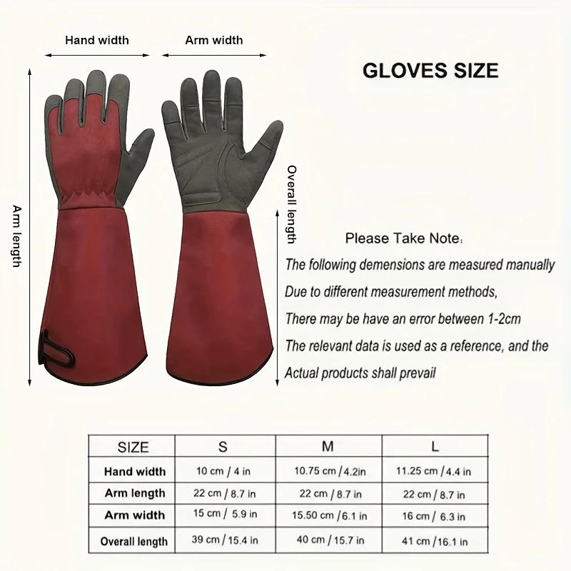 Description Picture 2 of itemLong Style Gardening Gloves Thorn Proof Gloves Canvas Rose Pruning Garden Gloves with Touch Screen Breathable Work Gloves
