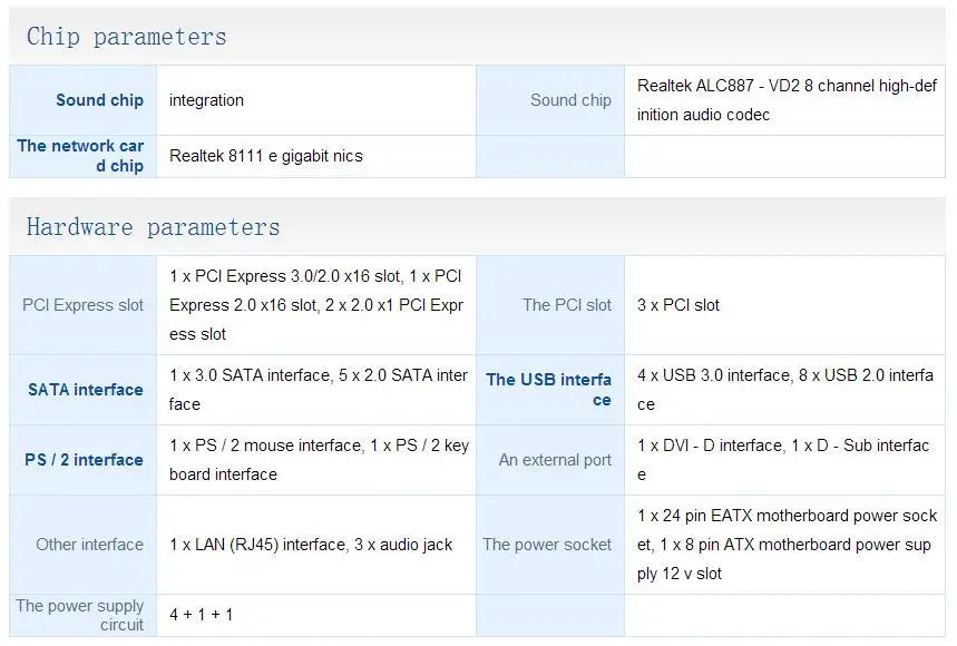 Description Picture 6 of itemAsus P8B75-V Desktop Motherboard Intel B75 Socket LGA 1155 i3 i5 i7 DDR3 32G SATA3 USB3.0 ATX