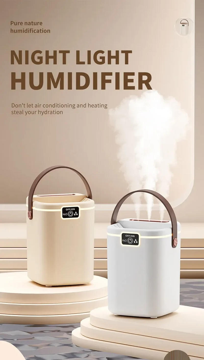 Description Picture 2 of itemAir Humidifier 3 Nozzles USB Cool Mist Diffuser 2000ml Large Capacity for Home Bedroom Office Desk Top Fill Quiet Aromatherapy