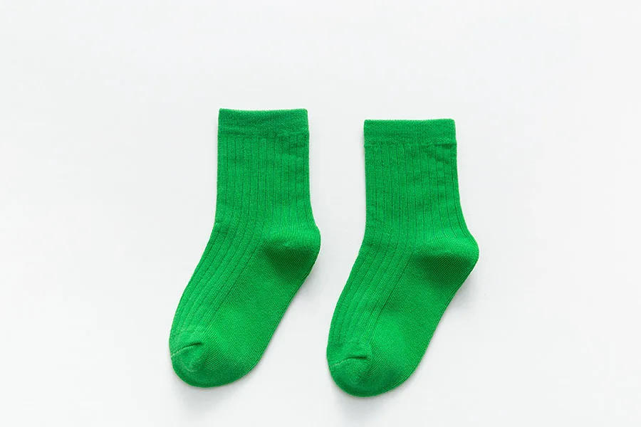 Description Picture 6 of itemSpring autumn new style children's socks combed cotton colored candy medium tube cotton socks for boys girls cute student socks