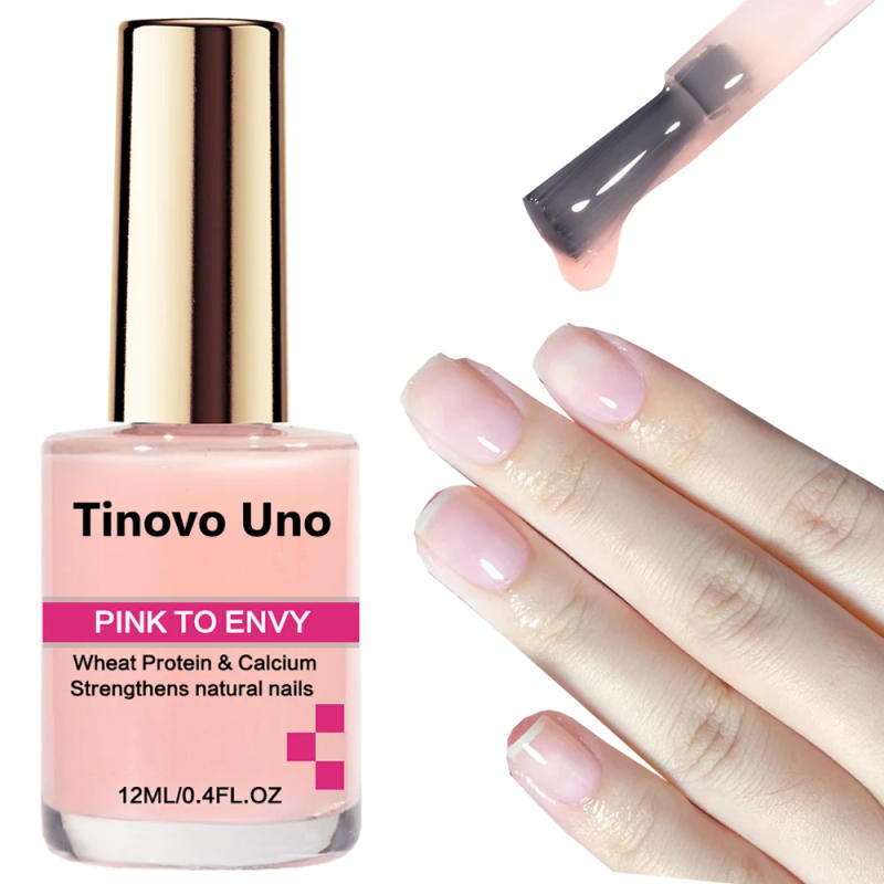 Description Picture 3 of itemTinovo Uno Healthy Pink Nail Strengthener Protein Calcium Natural Nail Polish Keratin Base Growth Liquid for Nail Art Treatment