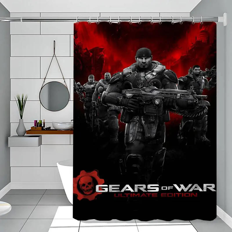 Description Picture 4 of itemGame G-Gears Of W-War Simple Shower Curtain Bathroom Shower Curtain Easy To Clean And Scrub Polyester Waterproof Light Opaque