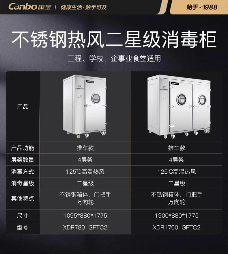 Description Picture 3 of itemDisinfection cabinet Commercial high temperature hot air circulation Vertical stainless steel cupboard Large capacity tableware