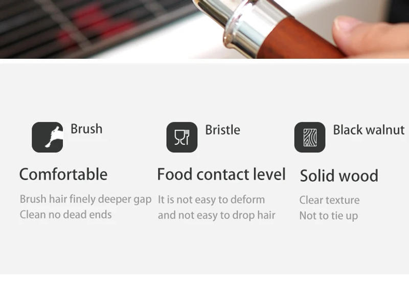 Description Picture 4 of itemAIRFLOW Coffee Grinder Cleaning Brush Wood Handle Natural Bristles Keep Your Beans Fresh Brown Coffee Machine Coffee Clean Tool