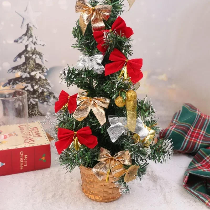 Description Picture 5 of item36/12PCS Christmas Bows Hanging Decorations Red Gold Silver Bowknot Christmas Tree Ornaments New Year Xmas Party Gift Decoration
