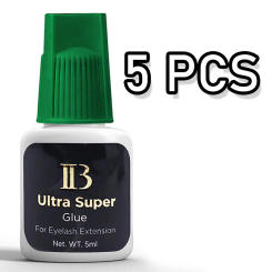 5 Bottles 5ml Korea IBeauty Ultra Super Glue for Eyelash Extensions Fast Drying IB Green Cap Lash Glue Makeup Tools Beauty Shop