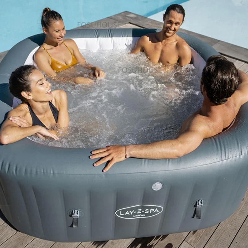 Description Picture 4 of itemHousehold Outdoor Massage Bubble Whirlpool Constant Temperature Heating Bathtub Athroom Fixture Whirlpool Inflatable Bathtubs