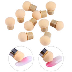 Round Sharp Head Sponge Heads Replacement Nail Art Gel Polish Color Gradient Brush Glitter Powder Dotting Manicure Tools