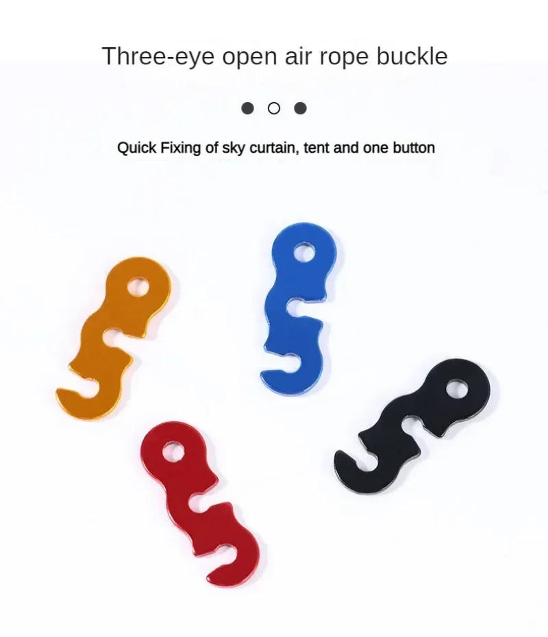 Description Picture 6 of item10pcs Adjustable Camping Tent Cord Rope Buckle S Type Tensioners Fastener Kit Outdoor Camping Tents Securing Accessories