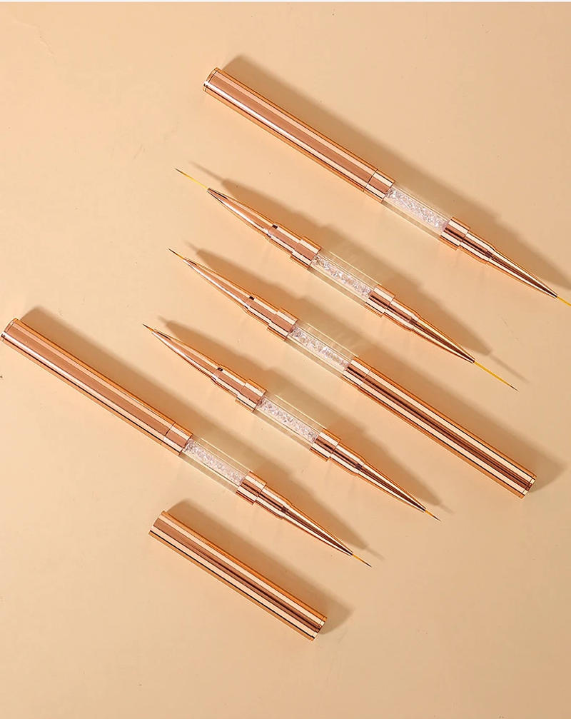 Description Picture 4 of itemDual-ended Nail Brush French Stripe Brushes Manicure Liner Brush 3D Tips Ultra-thin Line Drawing Pen UV Gel Painting Brushes