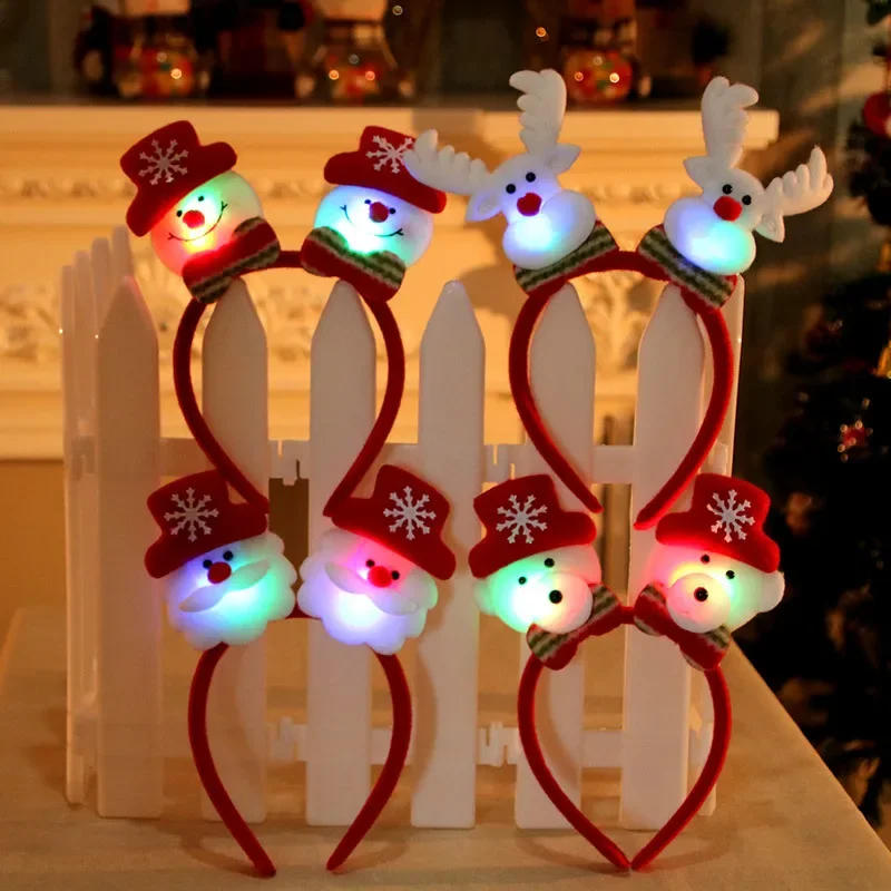 Description Picture 2 of item2024 Christmas Headbands Santa Claus Elk Snowman Children Adult Headwear Decoration Party Role Playing Happy New Year