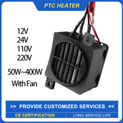 12V/24V/110V/220V PTC Heater Ceramic Thermostatic Heater Insulated Heater With Fan Pet Insulation Incubator PTC Electric Heater
