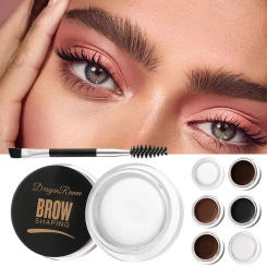 White Brown Eyebrow Tint Eyebrow Gel Wax Brow Gel Set with Brush Natural Makeup Soap Brow Sculpt Lift Eyebrow Enhancer Shaping