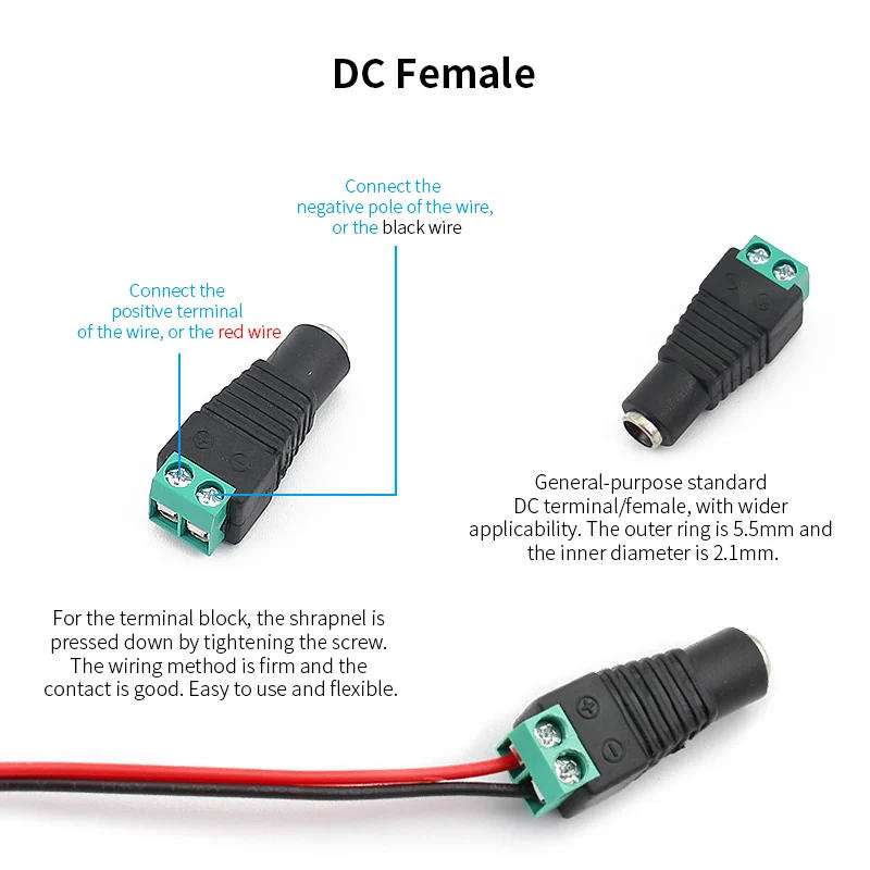 Description Picture 3 of itemUniversal Power Adapter AC 220V 110V TO DC 12V Volt 2A 24W DC Female Switching Power Supply 12V DC Source Lighting Transformer