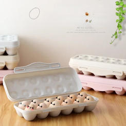 Plastic Eggs Holder, Plastic Anti - collision Storage Box Tray Container, Household Kitchen Eggs Organizer Supplies, 12 Seats