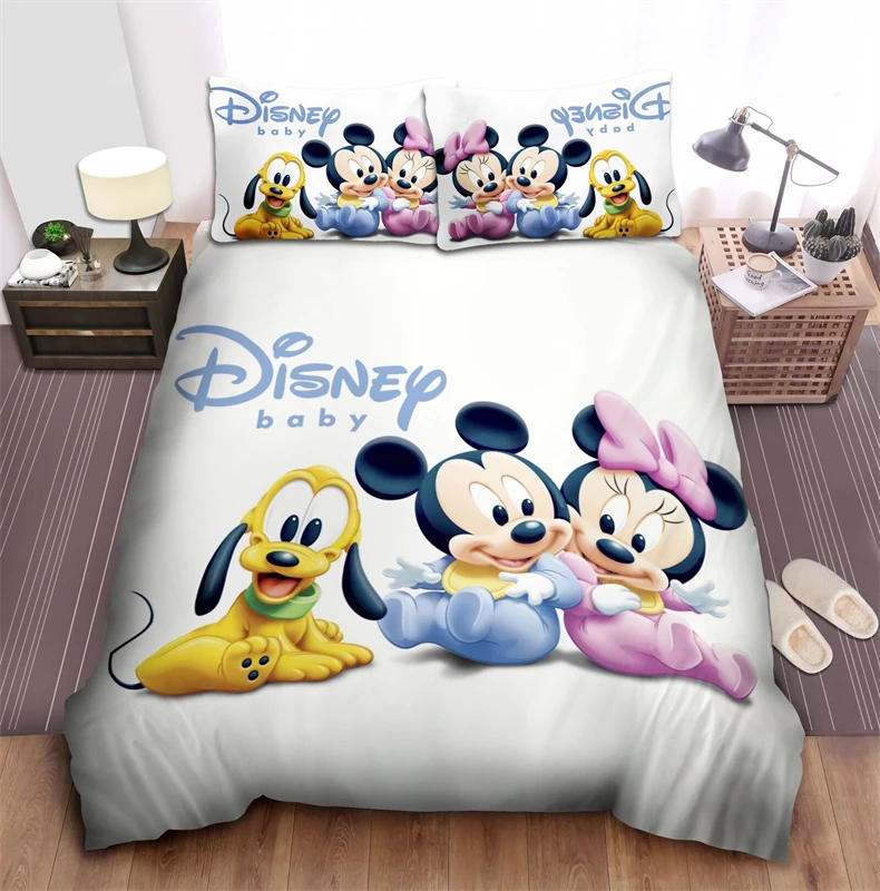 Description Picture 5 of itemDuvet Cover Minnie Pink Princess Style Cartoon Bedroom Decoration for Teenagers and Kids Adult Room Bedding Set Single Double
