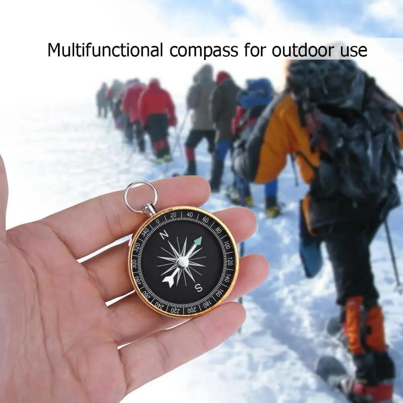 Description Picture 6 of itemMini AID Guide Compass Aluminum Alloy Keychain Navigation Compass Waterproof Lightweight Practical Hardware Tool Home Supplies