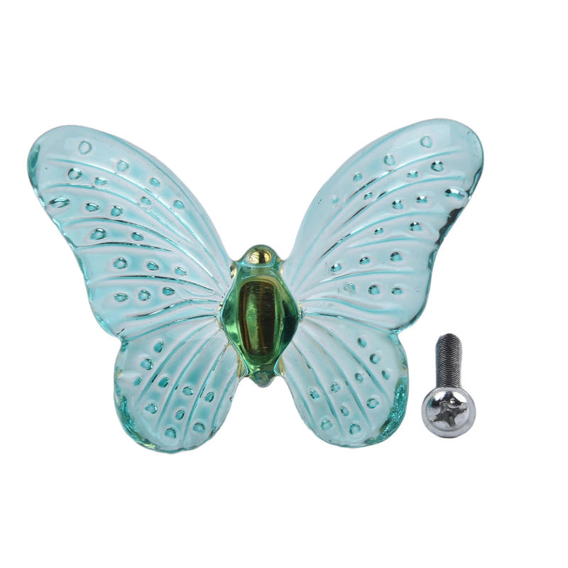 Description Picture 5 of item1pcs Butterfly Dresser Pulls Clear Drawer Knobs Cabinet Knobs Bathroom Door Knobs Cabinet Handle Knobs For Dresser Accessories