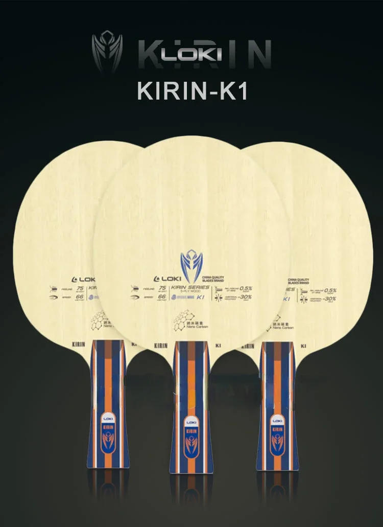 Description Picture 3 of itemOriginal LOKI Kirin K3 Table Tennis Blade Offensive Entry Ping Pong Blade 5+2 Layers Base Board FL Grip Loki Blade Rackets