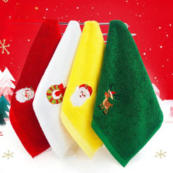 Soft Cotton Towels Merry Christmas Santa Claus Hand Towels 32x45cm Absorbent Hand Bath Towels for Home Hotel Bathroom