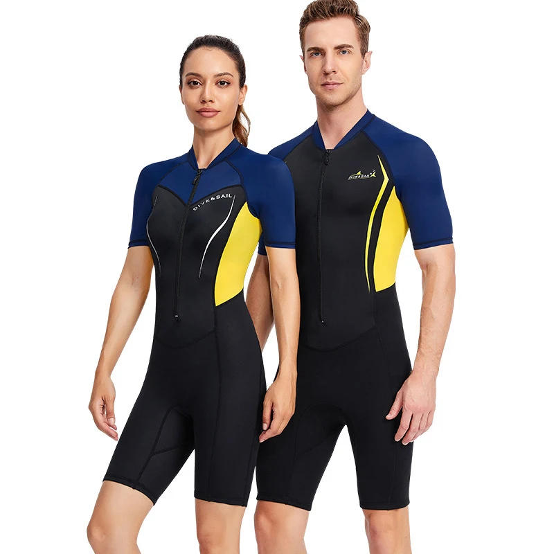 Description Picture 6 of item1.5MM Thicken Wetsuit Mens Women Neoprene One Piece Short Quick Dry Surfing Suit Beach Swimming Scuba Diving Suit Swimwear