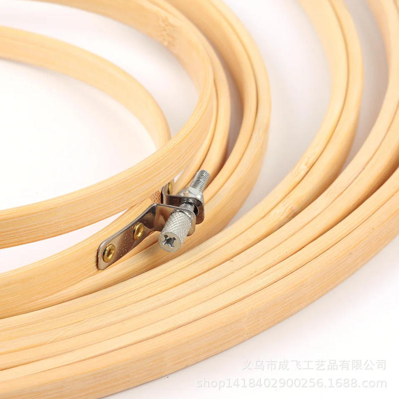 Description Picture 5 of itemBamboo Embroidery Hoop Ring Tool Punch Needle Art Cross Stitch Circle Round Frame Wooden Sewing Tools DIY Craft Supplies Tool