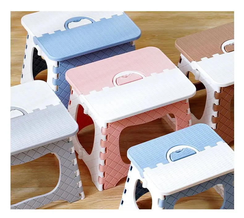 Description Picture 2 of itemThick Plastic Folding Outdoor Mini Portable Stool Dining Chairs