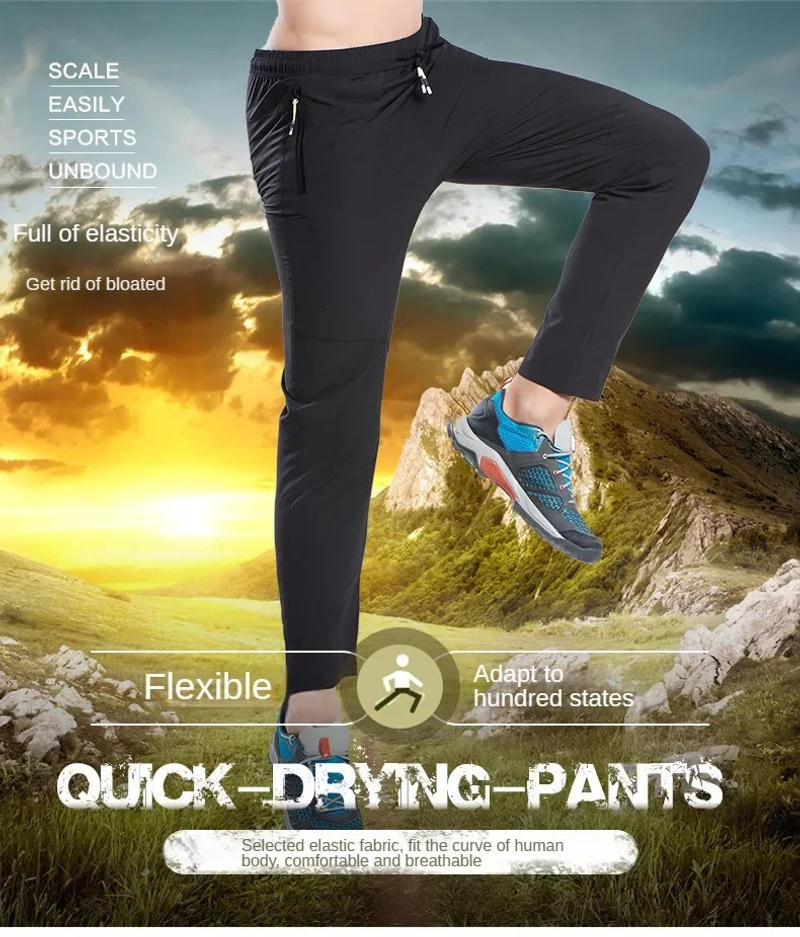 Description Picture 4 of itemMen Hiking Pants Waterproof Quick Dry Anti-UV Camping Pants Outdoor Fishing Running Cycling Trousers Climbing Hunting Trousers