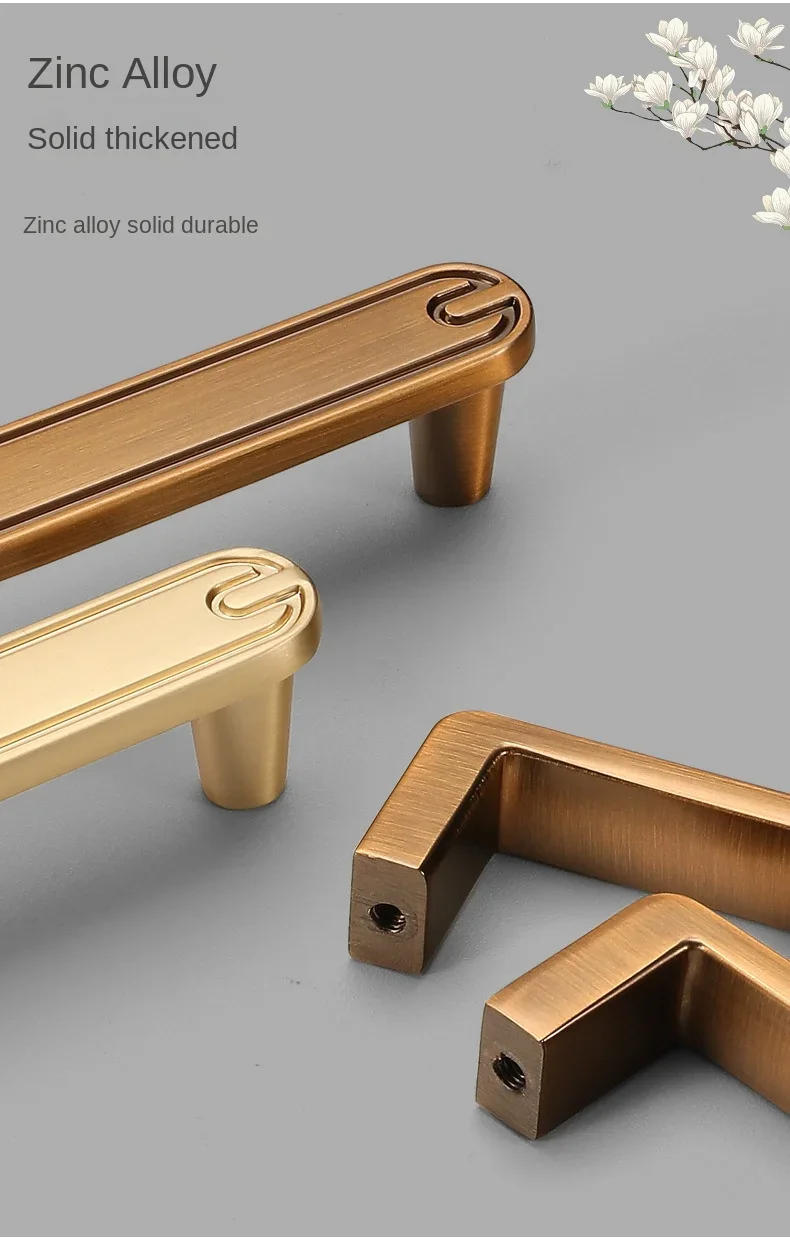 Description Picture 6 of itemVintage Chinese Style Antique Brass Hardware European Style Garden Cabinet Handle Cabinet Knob Door Pull Drawer Hardware